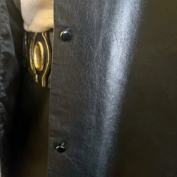 COPY - Black Lambskin Leather Shirt/Jacket fitted shacket by Wilson Leather - Picture 4 of 13